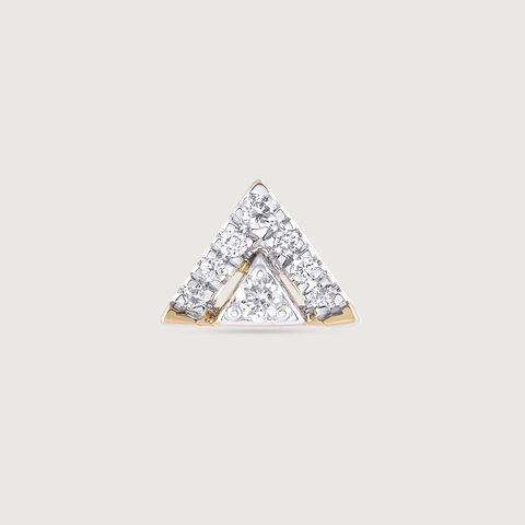 Glimmering Summit Gold & Diamond Nose Pin