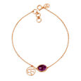 14KT Aquarius Birthstone Rose Gold Bracelet,,hi-res view 1