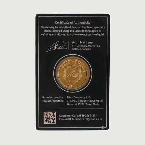 10 GM 22 Karat Stunning Lotus Gold Coin