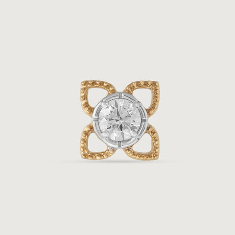 Floral Dream Gold and Diamond Nose Pin