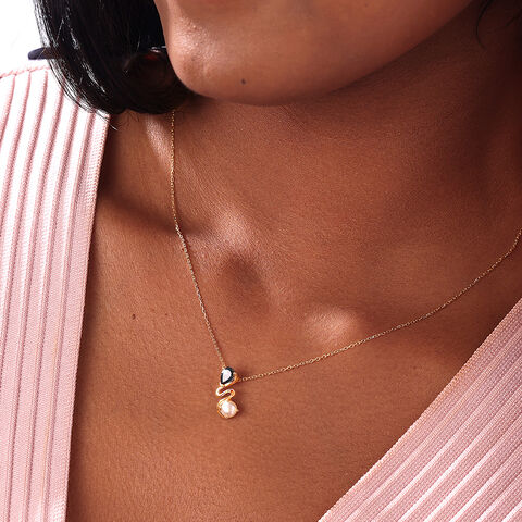 Aqua Shine Pearl & Gold Pendant