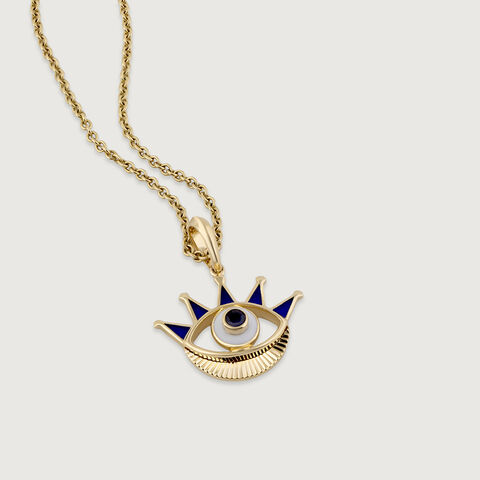 Royal Gaze Evil Eye Gold Pendant