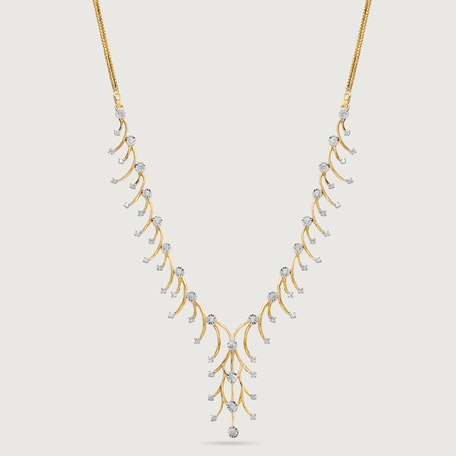Cosmic Glam 14 Kt Gold and Diamond Necklace,,hi-res image number null