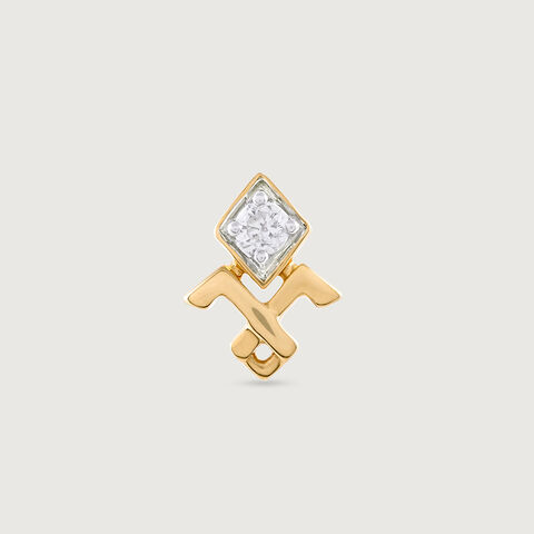 Mirrored Starlight Gold & Diamond Nose Pin