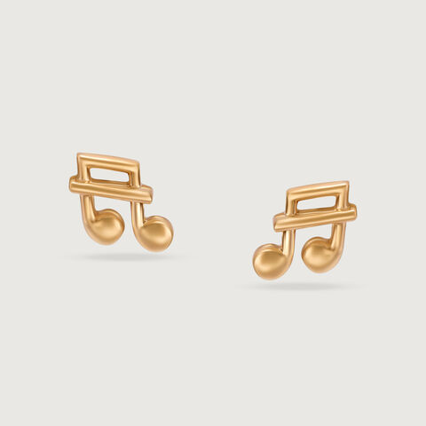 Sonata Sparkle 14KT Gold Stud Earrings