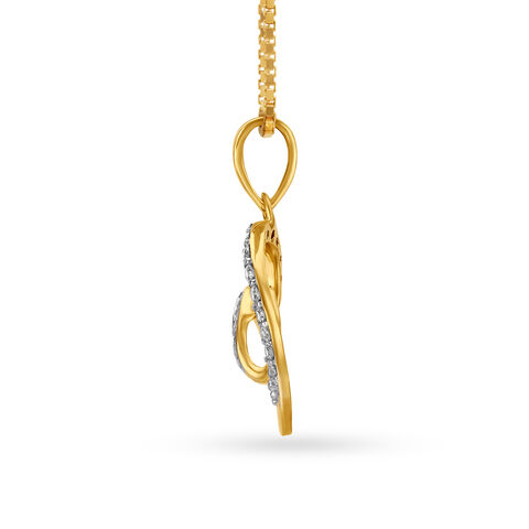 14kt Yellow Gold Diamond Pendant