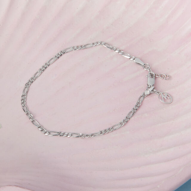 Classic Figaro Silver Bracelet,,hi-res image number null