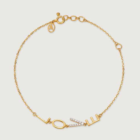Cupid Charm 14KT Gold & Diamond Bracelet