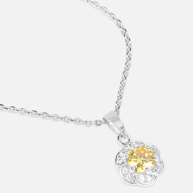 Golden Bloom Silver Pendant,,hi-res image number null