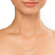 14kt Yellow Gold Stylish Diamond Necklace,,hi-res view 3