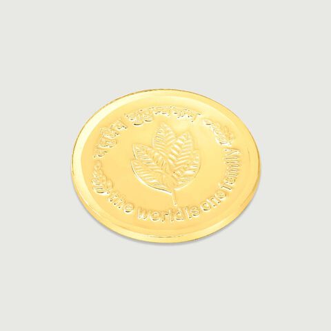 1 GM 24 Karat Traditional Mango Leaf Gold Coin