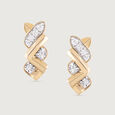 Basketry Spark Gold and Diamond Stud Earrings,,hi-res view 3