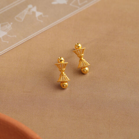 Ancestral Charms 22KT Gold Stud Earrings