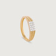 Stacked Vibes Gold & Diamond Finger Ring for Men,,hi-res view 4