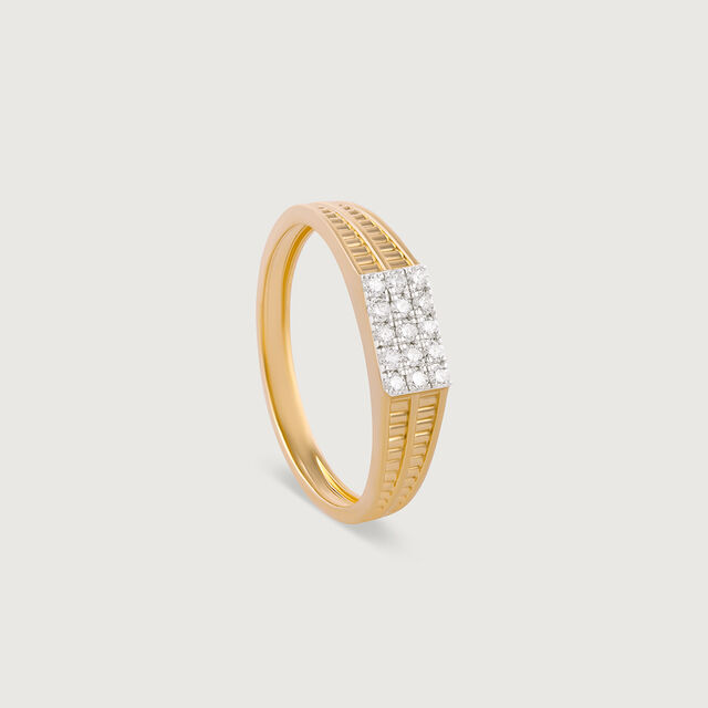 Stacked Vibes Gold & Diamond Finger Ring for Men,,hi-res image number null