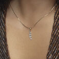 Electric Sequin Gold & Diamond Pendant,,hi-res view 2