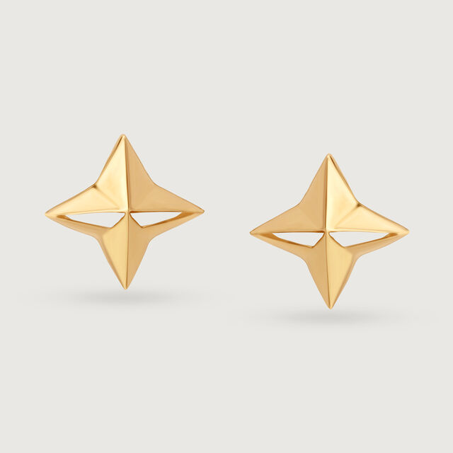 Star struck Symphony 14KT Gold Stud Earrings,,hi-res image number null