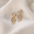 Allure Link 14 Kt Gold & Diamond Drop Earrings,,hi-res view 1