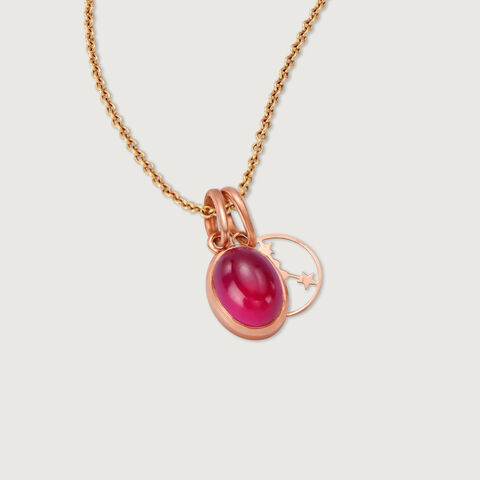 14KT Rose Gold Cancer Birthstone Pendant
