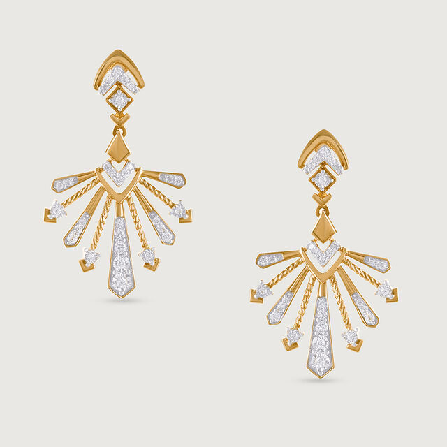 Lippan Artistry Gold & Diamond Drop Earrings,,hi-res image number null