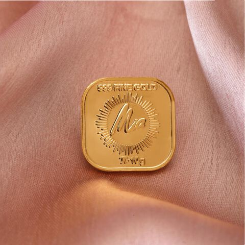 10 Gm 24 Karat Gayatri Mantra Gold Coin