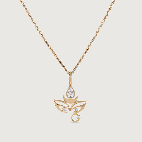 Adi Shakti Gold and Diamond Pendant