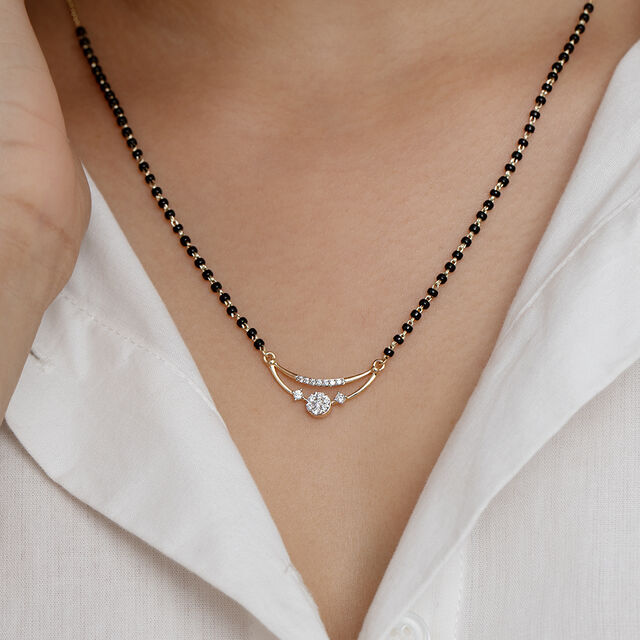 Celestial Embrace Gold and Diamond Mangalsutra,,hi-res image number null