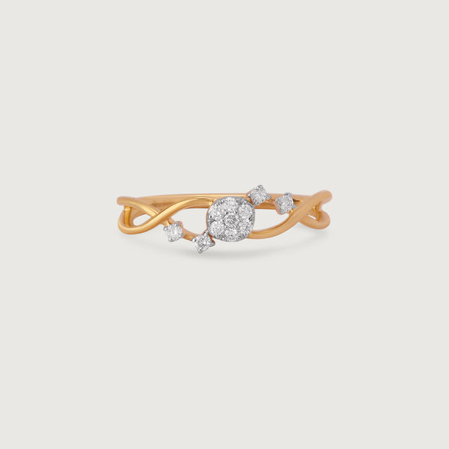 Dancing Vines Gold & Diamond Finger Ring,,hi-res image number null