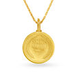 Devotional Gold Lakshmi Kasu Pendant,,hi-res view 2