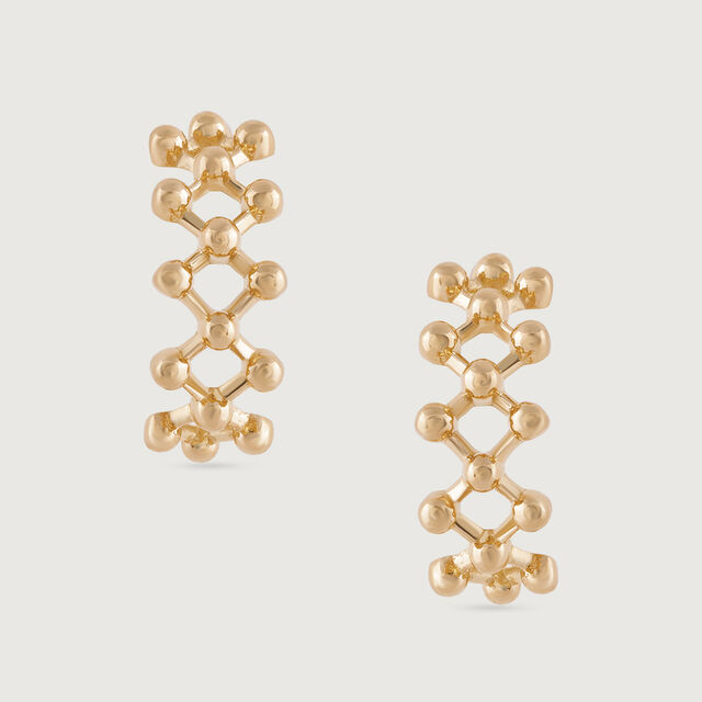 Elegant Cascade Gold Drop Earrings,,hi-res image number null