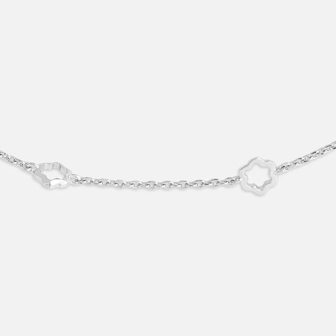 Polished Petite Single Silver Anklet