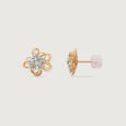 Forget Me Not Floral Diamond Stud Earrings,,hi-res view 4