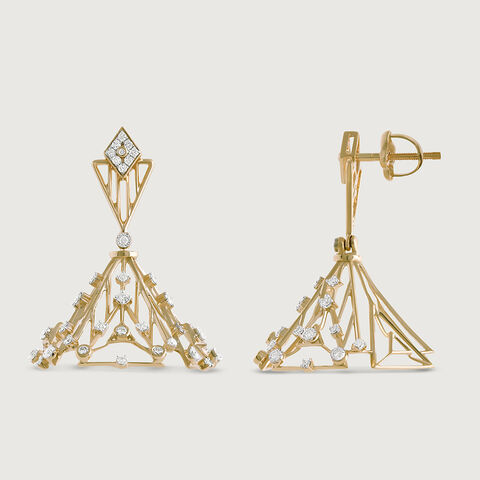 Lippan Radiance Gold & Diamond Jhumka