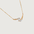 Draped Sparkle 14 Kt Gold & Diamond Necklace,,hi-res view 4