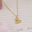 Bold Heart Gold Pendant,,hi-res view 1