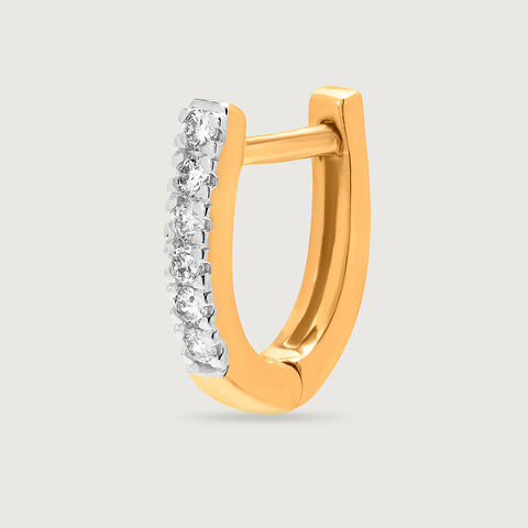 14KT Yellow Gold Diamond Nose Pin