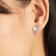 Luminous Pearl Silver Stud Earrings,,hi-res view 2