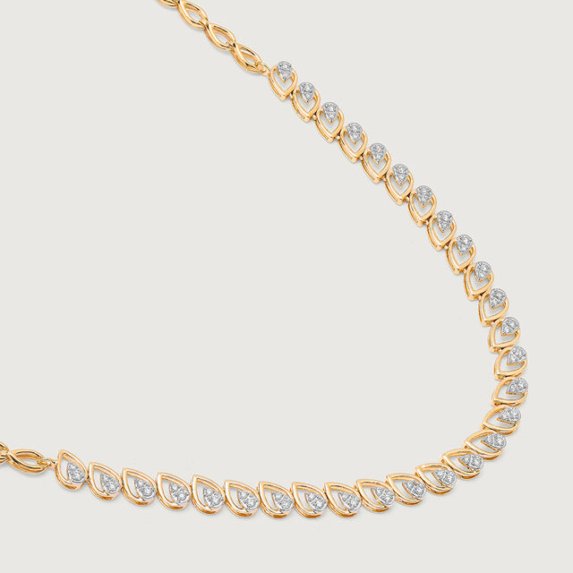 Teardrop Chic 14 Kt Gold and Diamond Necklace,,hi-res image number null