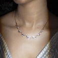 Flash Weave Gold & Diamond Necklace,,hi-res view 2