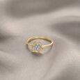 Petal Brilliance 14 Kt Gold & Diamond Ring,,hi-res view 1