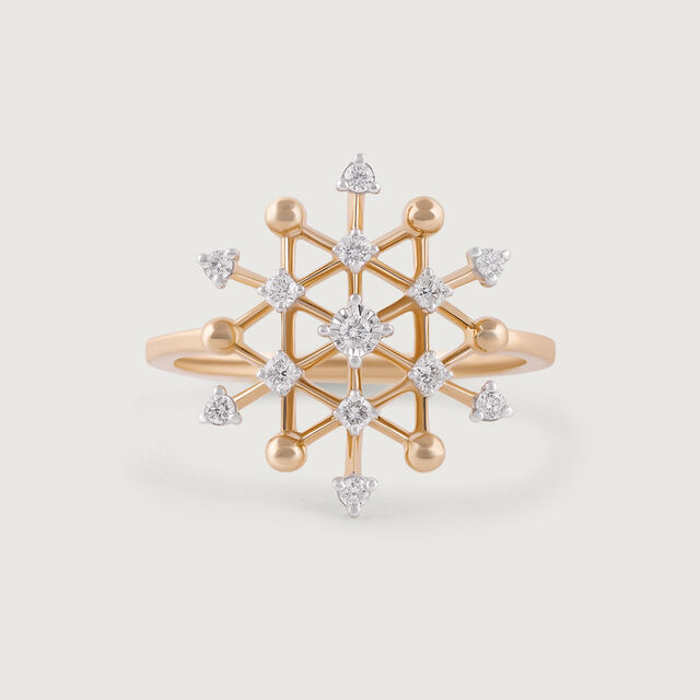 Disco Shine Gold & Diamond Finger Ring,,hi-res image number null