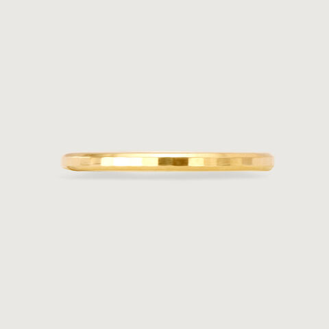 Stepping Stone Band 18KT Gold Couple Ring -Single Piece
