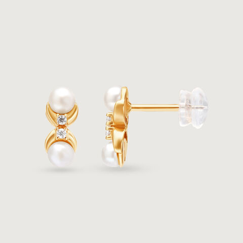 Pearlescent Universe 14Kt Pearl Stud Earring