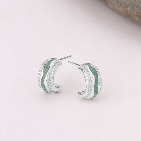 Sway Stunner Silver Hoop Earrings