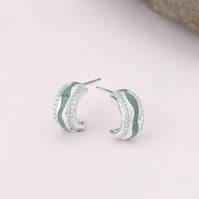 Sway Stunner Silver Hoop Earrings,,hi-res image number null