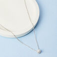 Serene Pearl Drop Silver Necklace,,hi-res view 1