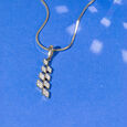 Electric Sequin Gold & Diamond Pendant,,hi-res view 1