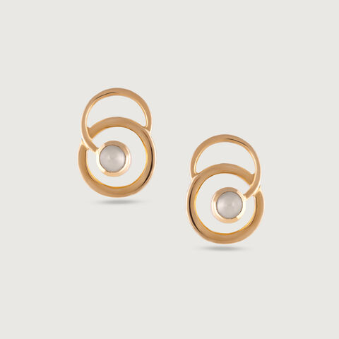 Timeless Glow Gold & Pearl Stud Earrings