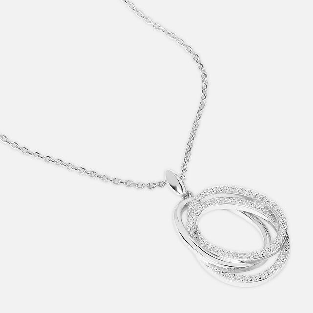 Chic Spiral Silver Pendant,,hi-res image number null