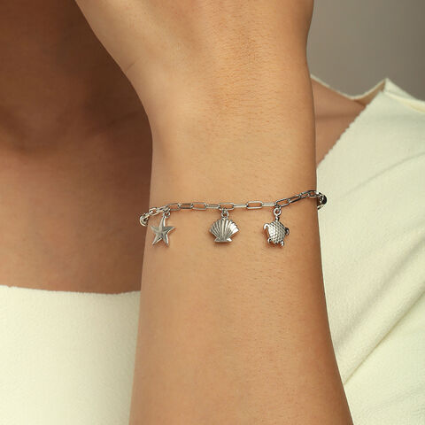 Ocean Charm Silver Bracelet
